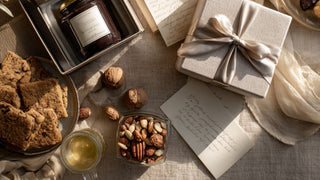 Gourmet Food Items and Gifts Beautifully Displayed on a Table by Biggest Little Baskets 