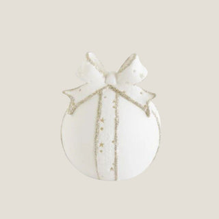 A modern cutout white porcelain LED tabletop ornament with a built-in timer. This soft-glowing holiday accent adds cozy ambiance to mantels, shelves, and entry tables. Perfect for minimalist Christmas décor, gifting, and winter styling.