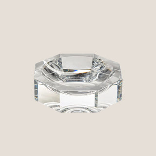 7.25 Inch Clear Crystal Glass Octagon shallow Bowl
