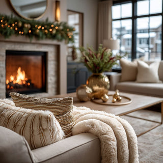 60 Inch Light Brown Faux Fur Throw Blanket