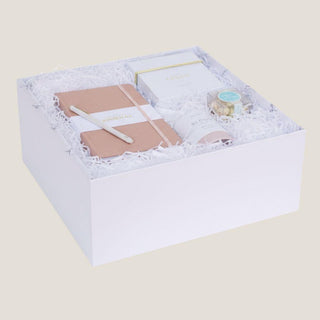 A beautifully curated Birthday Wishes Gift Box featuring a polka-dotted linen journal, a luxurious gold-accent pen, a wild rose bath truffle, birthday cake cookie bites, and a crisp white linen candle. Thoughtfully wrapped with a satin ribbon, this elegant gift box is perfect for celebrating birthdays in style.
Biggest Little Baskets, Reno Gift, Reno, Nevada Gift, Birthday Gift for Her, Birthday Gift, Gift Box, Luxury Gift Box for Her