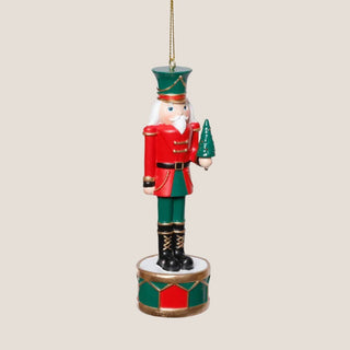5 Inch Resin Red & Green Soldier Ornament - 3 Styles Available