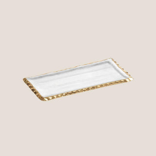 Clear Glass Tray with Scalloped Gold Rim, Biggest Little Baskets, Decorative Tray, Glass Tray, Elegant Tray, Home Decor, Luxury Decor, Reno Decor Shop, Reno Gift 