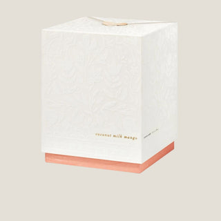 To Have, To Hold, To Say I Do candle in blush vessel — coconut milk mango fragrance, elegant giftable wedding candle by Biggest Little Baskets.